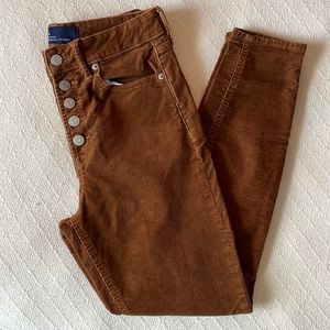High rise brown corduroys